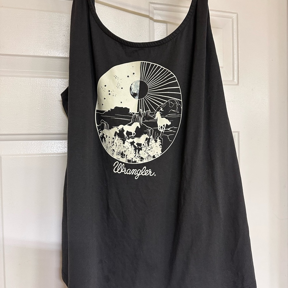 Wrangler Charcoal Graphic Tank Top XXL